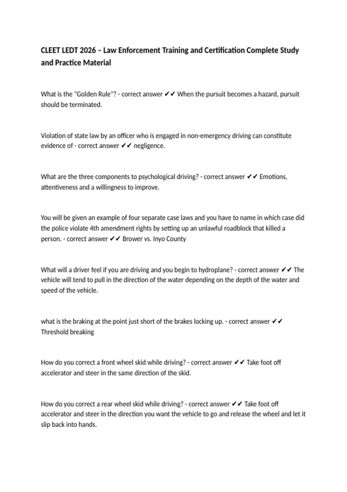 CLEET LEDT 2026 – Law Enforcement Training and Certification Complete ...
