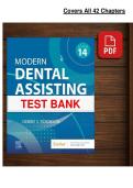 Modern Dental Assisting 14th Edition &lpar;2023&rpar; &ndash; Robinson &ndash; Test Bank PDF
