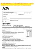 AQA GCSE HISTORY Paper 1 Section B&sol;E&colon; Conflict and tension in the Gulf  and Afghanistan&comma; 1990&ndash;2009 Question Paper and Mark Scheme 2025