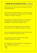 FOOD MANAGER EXAM QUESTIONS AND ANSWERS 2026