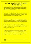 WATER DISTRIBUTION  MATH EXAM QUESTIONS AND ANSWERS 2026