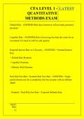 CFA LEVEL 1 -  QUANTITATIVE  METHODS EXAM QUESTIONS AND ANSWERS 2026