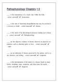 Pathophysiology Ch&period; 1-3 exam questions and correct answers latest update