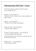 BSU Pathophysiology Exam 1 Review &ndash; Study Guide & Practice Questions