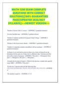 MATH 1280 EXAM COMPLETE  QUESTIONS WITH CORRECT  SOLUTIONS&vert;&vert;100&percnt; GUARANTEED  PASS&vert;&vert;UPDATED 2026&sol;2027  SYLLABUS&vert;&vert;<<NEWEST VERSION>> 