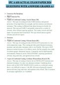 IPC A 610 ACTUAL EXAM PAPER 2026 QUESTIONS WITH ANSWERS GRADED A&plus;