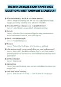 ISM3004 ACTUAL EXAM PAPER 2026 QUESTIONS WITH ANSWERS GRADED A&plus;