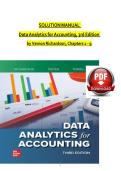 SOLUTION MANUAL  Data Analytics for Accounting&comma; 3rd Edition  by Vernon Richardson&comma; Chapters 1 - 9