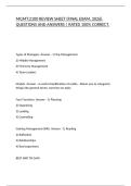 MGMT&colon;2100 REVIEW SHEET &lpar;FINAL EXAM&comma; 2026&rpar; QUESTIONS AND ANSWERS &vert; RATED 100&percnt; CORRECT&period;