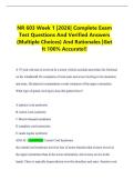 NR 603 Week 1 &vert;2026&vert; Complete Exam Test Questions And Verified Answers &lpar;Multiple Choices&rpar; And Rationales &vert;Get It 100&percnt; Accurate&excl;&excl;
