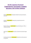 ATI RN Capstone Proctored Comprehensive Assessment- Complete Questions And Verified Solutions