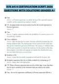 ISYE 6414 CERTIFICATION SCRIPT 2026 QUESTIONS WITH SOLUTIONS GRADED A&plus;
