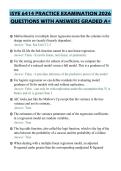 ISYE 6414 PRACTICE EXAMINATION 2026 QUESTIONS WITH ANSWERS GRADED A&plus;