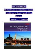 SOLUTION MANUAL   Modern Advanced Accounting In Canada&comma;  10th Edition By Darrell Herauf&comma; Chima  Mbagwu&comma;  Chapters 1 - 12&comma; Complete 
