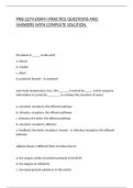 PNB 2274 EXAM I PRACTICE QUESTIONS AND ANSWERS WITH COMPLETE SOLUTION&period;
