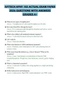 IVYTECH APHY 102 ACTUAL EXAM PAPER 2026 QUESTIONS WITH ANSWERS GRADED A&plus;