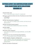 IVYTECH APHY 102 CERTIFICATION SCRIPT 2026 QUESTIONS WITH SOLUTIONS GRADED A&plus;