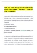 NUR 603 FINAL EXAM REVIEW QUESTIONS WITH 100&percnt; CORRECT ANSWERS &vert; VERIFIED &vert; LATEST UPDATE