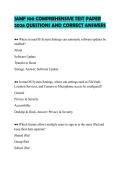 JAMF 100 COMPREHENSIVE TEST PAPER 2026 QUESTIONS AND CORRECT ANSWERS