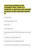KP RHYTHM INTERPRETATION ASSESSMENT FINAL PAPER 2026 COMPLETE 50 QUESTIONS AND ANSWERS DETAILED SOLVED QUESTIONS GRADED A&plus;