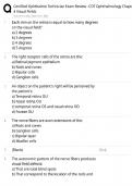 Certified Ophthalmic Technician &sol; COT Chapter 4 Visual Fields &sol; Study Guide 2025 &sol; Practice Test &sol; Score 100&percnt;