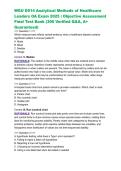 WGU D514 Analytical Methods of Healthcare Leaders OA Exam 2026 &vert; Objective Assessment Final Test Bank &lpar;280 Verified Q&A&comma; A&plus; Guaranteed&rpar;