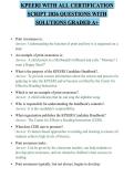 KPEERI WITH ALL CERTIFICATION SCRIPT 2026 QUESTIONS WITH SOLUTIONS GRADED A&plus;