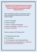 SAfe SPC 6&period;0 Final Verified Exam Version 2 Newest  2026&sol;2027 Actual Questions And Correct Detailed  Answers &lpar;verified Answers&rpar;&vert;&vert;Already Graded  A&plus;&vert;&vert;Newest Exam&excl;&excl;&excl;