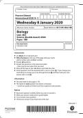 Edexcel IGCSE Biology Paper 1BR &lpar;4BI1&sol;1BR&rpar; &ndash; January 2020 Question Paper