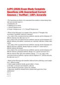 A-IPC &lpar;2026&rpar; Exam Study Complete Questions with Guaranteed Correct Answers &vert; Verified &vert; 100&percnt; Accurate