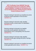 SFPC Certification Exam 2026&sol;2027 Security  Fundamentals Professional Certification &lpar;SFPC&rpar;  Newest 2026&sol;2027 Complete All 100 Questions And  Correct Detailed Answers &lpar;Verified Answers&rpar; &vert;Already  Graded A&plus;&vert;&vert;Newest Exam&excl;&excl;&excl; 