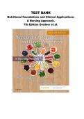 TEST BANK Nutritional Foundations and Clinical Applications&colon; A Nursing Approach&comma; 7th Edition by Grodner et al&period;