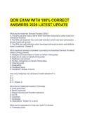 QCM EXAM WITH 100&percnt; CORRECT ANSWERS 2026 LATEST UPDATE