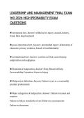 LEADERSHIP AND MANAGEMENT FINAL EXAM 160 2026 HIGH PROBABILITY EXAM QUESTIONS