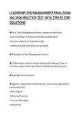 LEADERSHIP AND MANAGEMENT FINAL EXAM 160 2026 PRACTICE TEST WITH STEP BY STEP SOLUTIONS