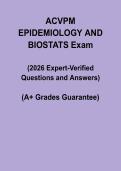 ACVPM Epidemiology & Biostatistics Exam Prep 2026 &vert; Practice Questions &plus; Study Guide PDF