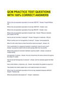 QCM PRACTICE TEST QUESTIONS WITH 100&percnt; CORRECT ANSWERS