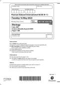 Edexcel IGCSE Biology Paper 1BR &lpar;4BI1&sol;1BR&rpar; &ndash; May 2023 Question Paper