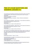 PNB 2274 EXAM QUESTIONS AND ANSWERS &lpar;GRADED A&plus;&rpar;