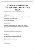 WISCONSIN ASSESSMENT  TECHNICIAN CERTIFICATION  EXAM  QUESTIONS AND ANSWERS 2026 