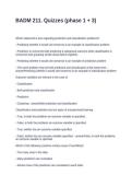 BADM 211&period; Quizzes &lpar;phase 1 &plus; 3&rpar; Questions and Answers Graded A&plus;