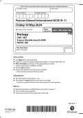 Edexcel IGCSE Biology Paper 1BR &lpar;4BI1&sol;1BR&rpar; &ndash; May 2024 Question Paper