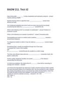 BADM 211&period; Test -2&period; Questions and Answers
