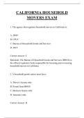 CALIFORNIA HOUSEHOLD  MOVERS EXAM  QUESTIONS AND ANSWERS 2026 