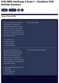 NSG 3800 MedSurge 2 Exam 1 &ndash; Questions With Definite Solutions