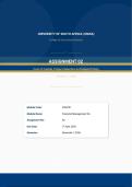 FIN3701 Assignment 2 2026 Semester 1 Due 17 April 2026