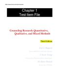 Test Bank for Counseling Research 3rd Edition by Sheperis&comma; Young & Daniels &ndash; Chapters 1&ndash;18 &vert; Verified Q&A &vert; 100&percnt; Latest Update 2026