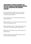 LEWIS MEDICAL SURGICAL NURSING 11TH EDITION HARDING COMPREHENSIVE REVIEW 2026 FULL QUESTIONS AND VERIFIED ANSWERS