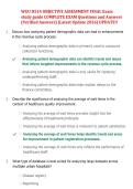 WGU D514 OBJECTIVE ASSESSMENT FINAL Exam  study guide COMPLETE EXAM Questions and Answers  &lpar;Verified Answers&rpar; &lpar;Latest Update 2026&rpar; UPDATE&excl;&excl;