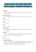 LINA01 FINAL TEST 2026 QUESTIONS WITH CORRECT ANSWERS GRADED A&plus;